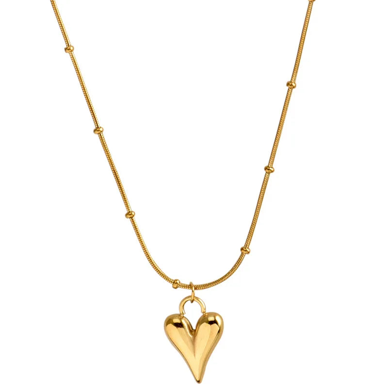 Classic Heart Pendant Necklace - Oria Jewel