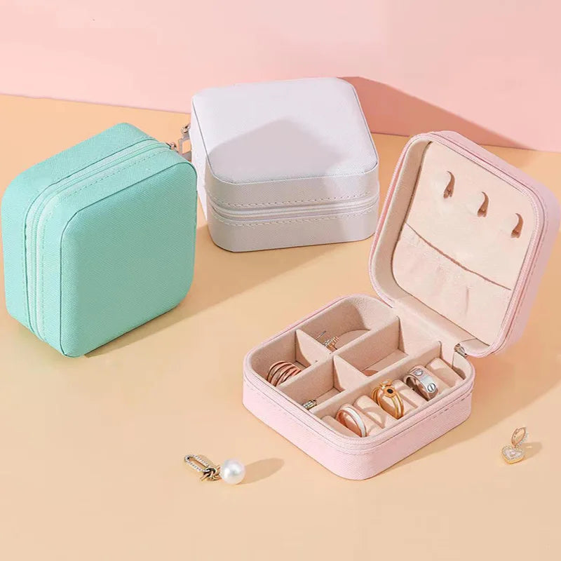 Simple Jewelry Box Wholesale Travel Portable Ring Necklace Earrings Studs Earrings Storage Box Jewelry Organizer - Oria Jewel