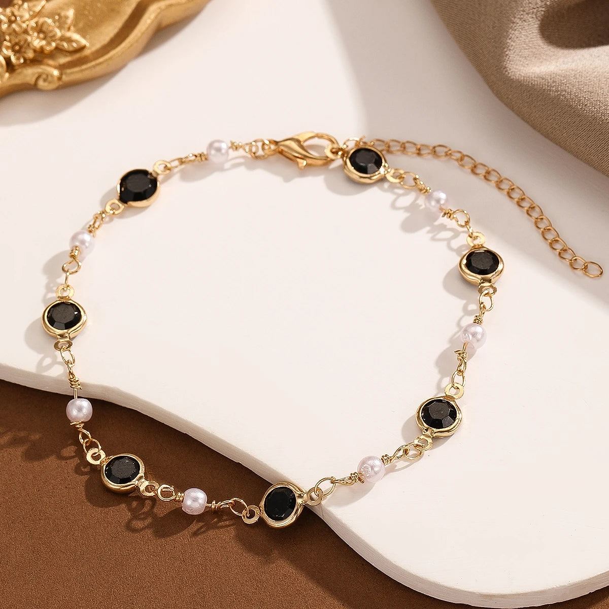 Crystal Chain Anklet - Oria Jewel
