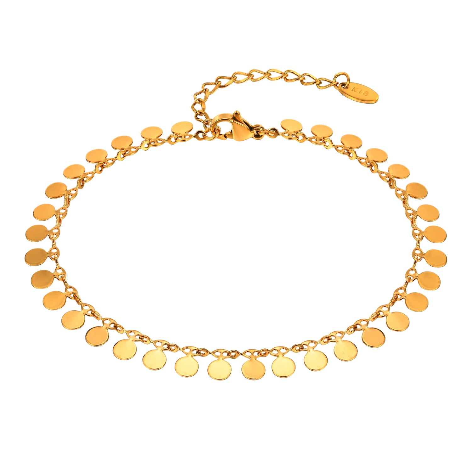 Coin Charm Gold Anklet - Oria Jewel