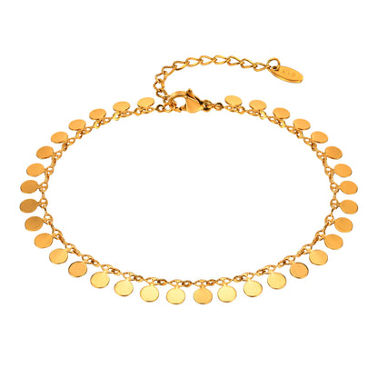 Coin Charm Gold Anklet - Oria Jewel