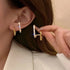 Crystal Curve Studs - Oria Jewel