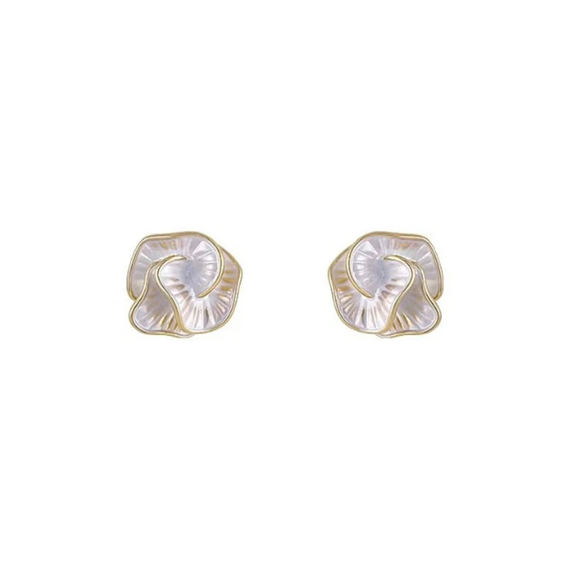 Camellia Flower Studs - Oria Jewel