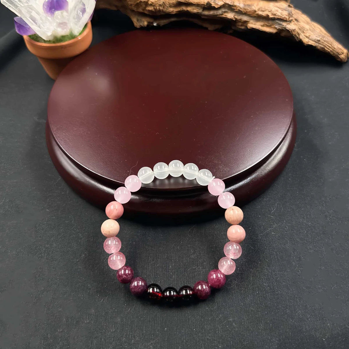 Pink Amethyst Love Bracelet - Oria Jewel