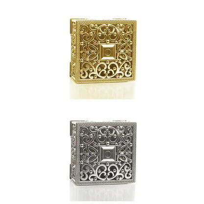 2 PCs Mini Treasure Storage Jewelry Box Silver-color Hollow Flower Pattern Jewelry Case Boxes for Necklace Earring Ring - Oria Jewel