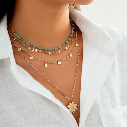 Boho Flower Pendant Set - Oria Jewel