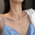 Retro Butterfly Layered Necklace - Oria Jewel