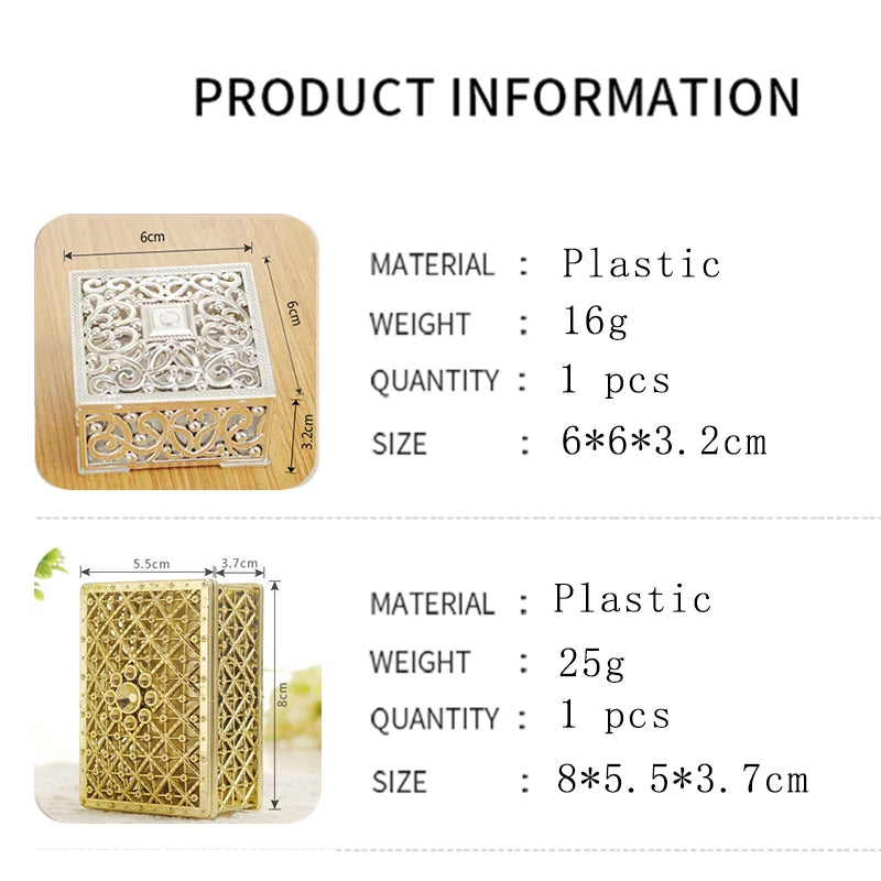 2 PCs Mini Treasure Storage Jewelry Box Silver-color Hollow Flower Pattern Jewelry Case Boxes for Necklace Earring Ring - Oria Jewel