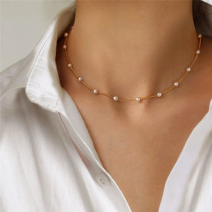 Kpop Pearl Lace Choker - Oria Jewel
