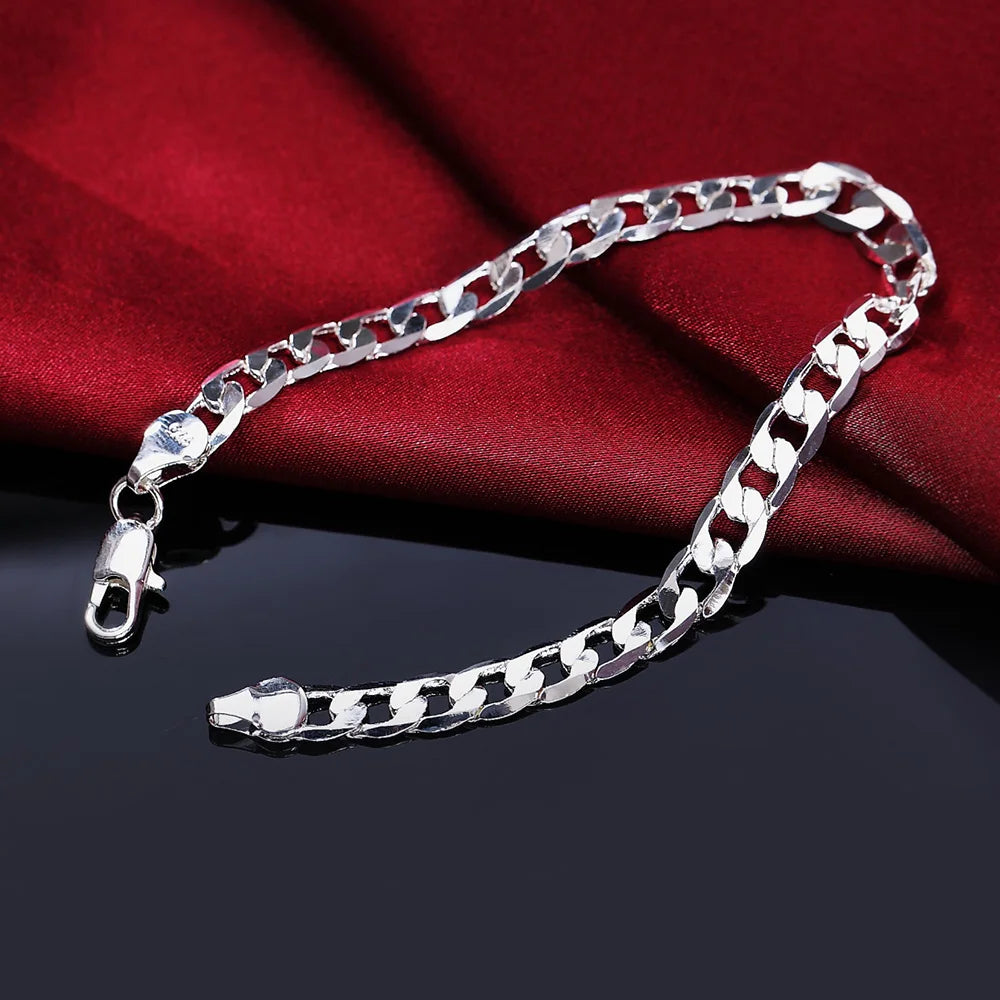 925 Sterling Silver Twisted Rope Bracelet for Men & Women - Oria Jewel