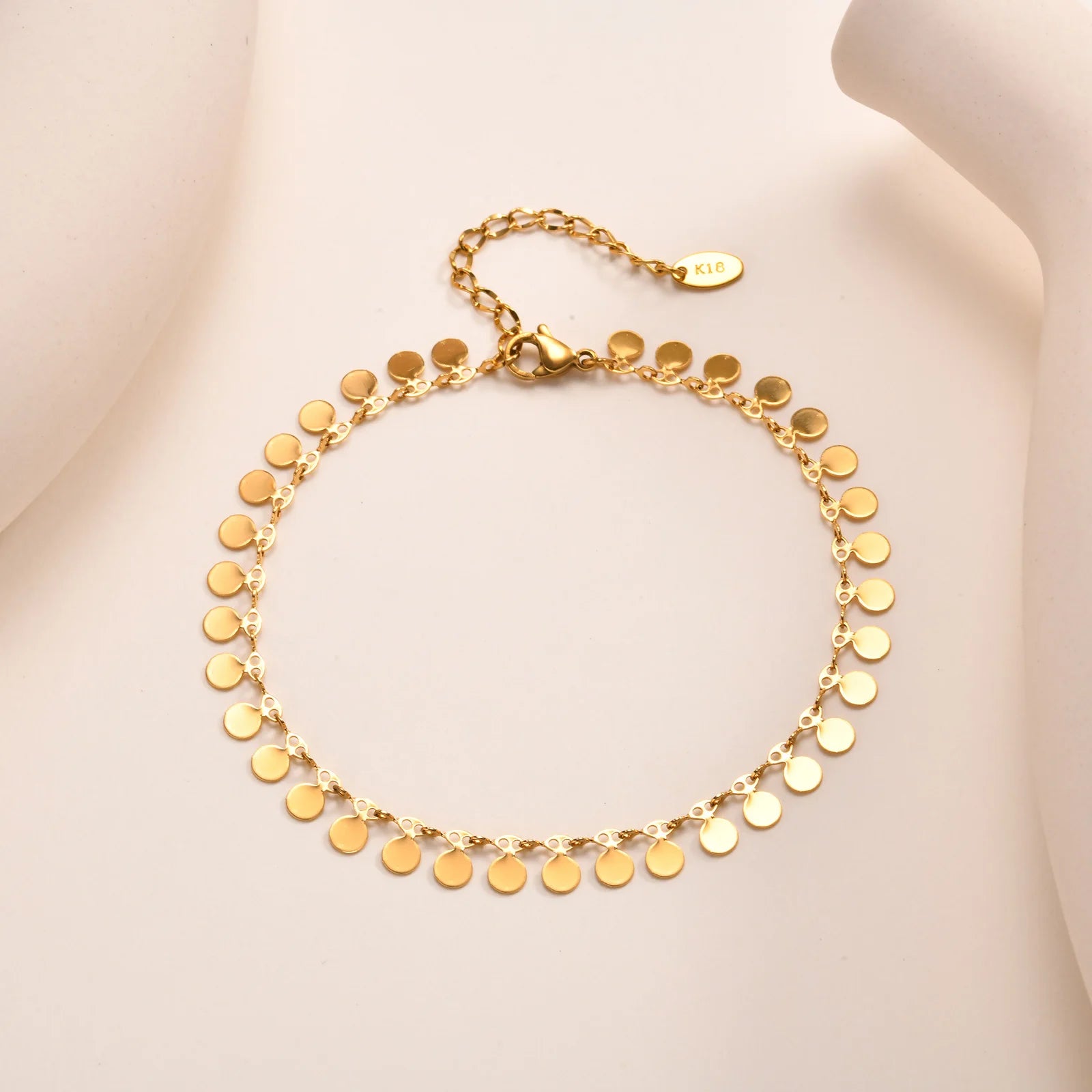 Coin Charm Gold Anklet - Oria Jewel