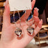 2024 New Heart Pendant Drop Earrings for Women Fashion Gold Color Design Exaggerate Big Circle Hoops Earring Korean Jewelry Gift - Oria Jewel