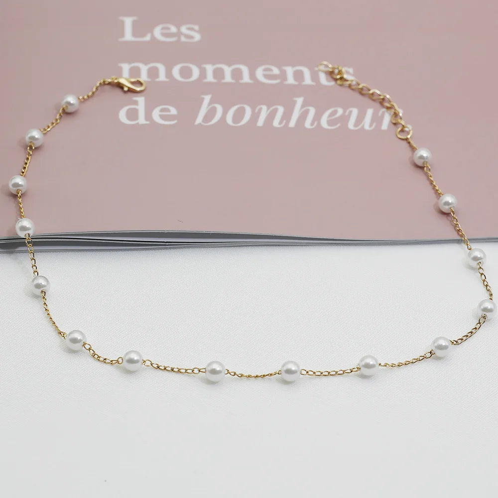 Kpop Pearl Lace Choker - Oria Jewel