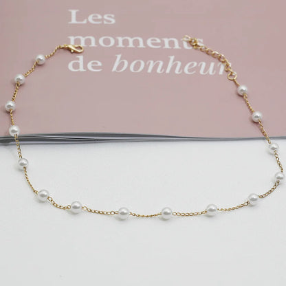 Kpop Pearl Lace Choker - Oria Jewel