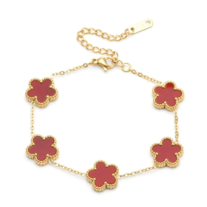 Five-Leaf Clover Bracelet - Oria Jewel