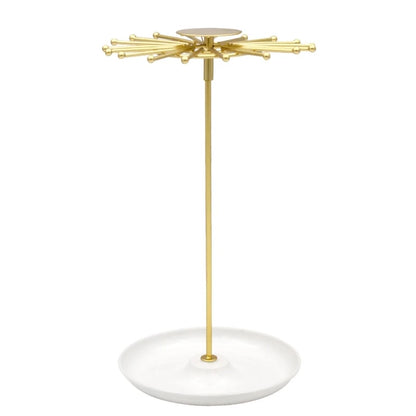Round Disk Jewelry Holder Efficient Women Accessories Storage and Display Stand Rings Necklaces Earrings Organizer - Oria Jewel