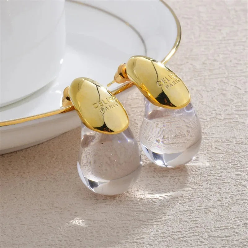 Water Drop Resin Earrings - Oria Jewel