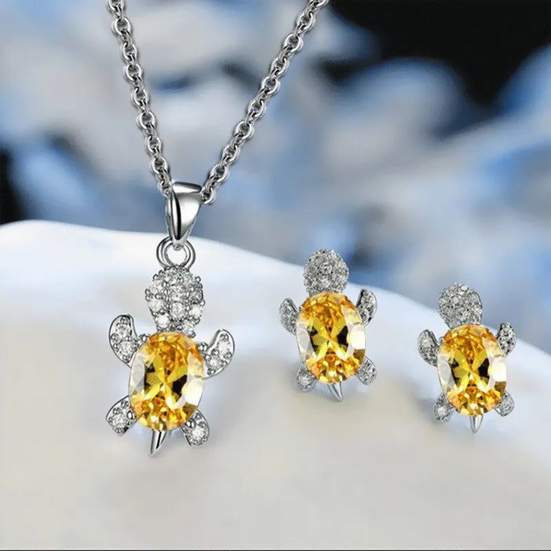 Turtle Diamond Jewelry Set - Oria Jewel