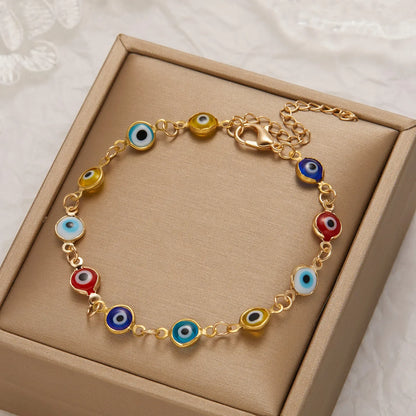 Evil Eye Charm Bracelet - Oria Jewel