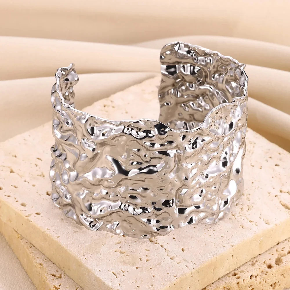 Gold Classic Cuff Bracelet - Oria Jewel
