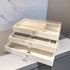 1 High-Capacity 3-Layer Flannel Jewelry Box Drawer – Storage for Earrings, Necklaces & Rings - Oria Jewel
