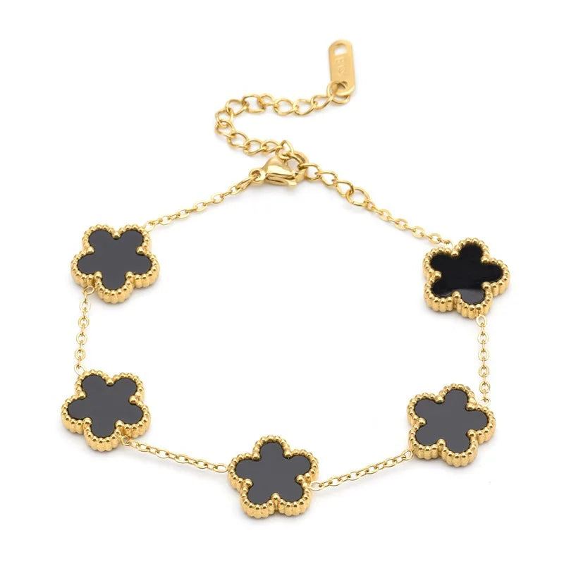 Five-Leaf Clover Bracelet - Oria Jewel