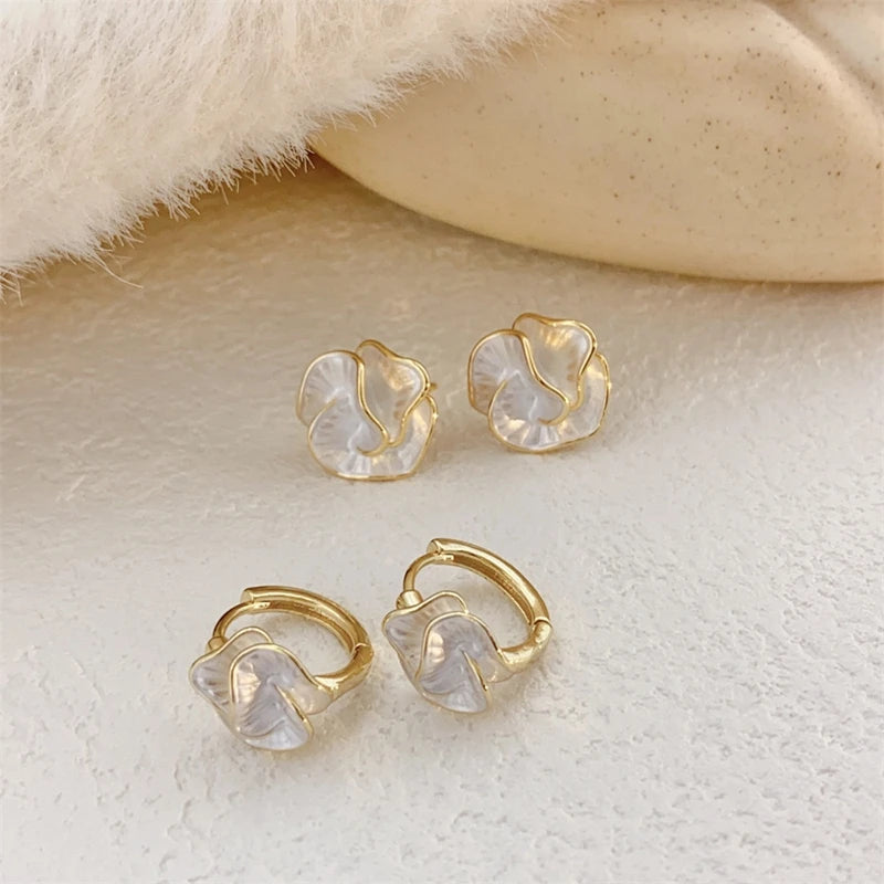 Camellia Flower Studs - Oria Jewel