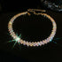 Luxury Rhinestone Choker Necklace – Geometric Crystal Statement - Oria Jewel