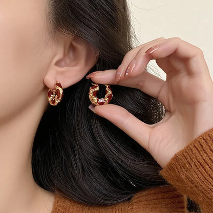 Leopard Enamel Retro Earrings - Oria Jewel