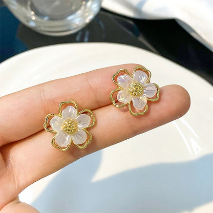 ZAKOL Crystal Flower Earrings - Oria Jewel