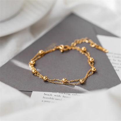 Golden Layers Anklet - Oria Jewel