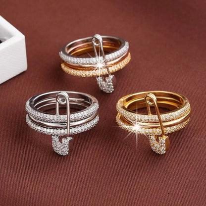 Stacked Ring Fashion Trend Street Style Gift For Friends, Birthday Party Surprise Ring - Oria Jewel