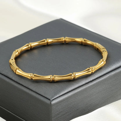 Bamboo Style Couple Bracelet - Oria Jewel