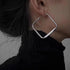 Diamond Shape Statement Hoops - Oria Jewel