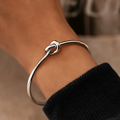 Twist Steel Cuff Bracelet - Oria Jewel
