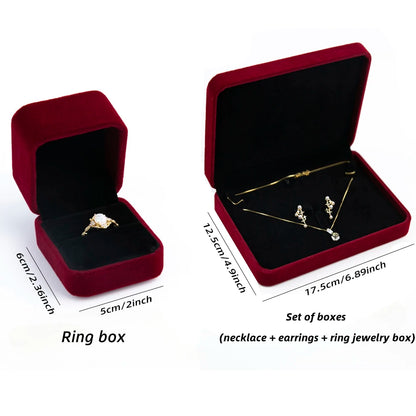 1PC (Retro Simple Rings, Necklaces, Bracelets, Jewelry, Gold, Jade, Jewelry Sets, High-grade Flannel Storage Sets, Jewelry Displ - Oria Jewel