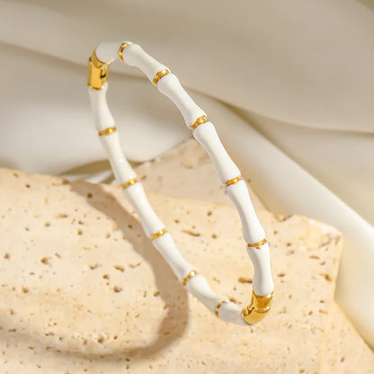 Bamboo Style Couple Bracelet - Oria Jewel