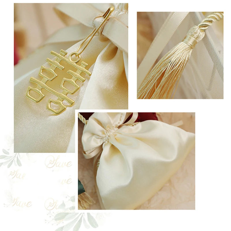 Satin Tassel Jewelry Pouch