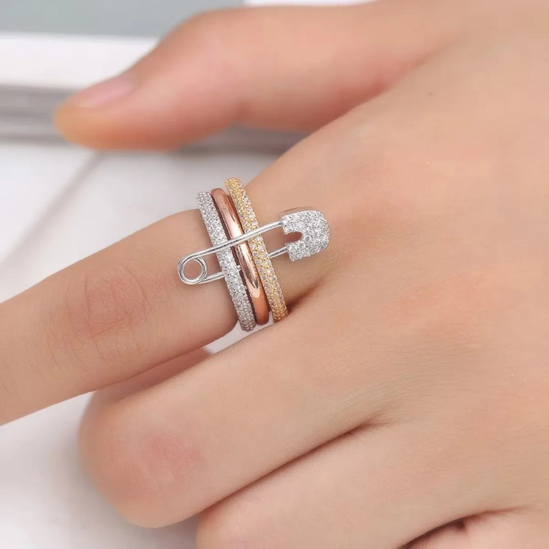 Stacked Ring Fashion Trend Street Style Gift For Friends, Birthday Party Surprise Ring - Oria Jewel