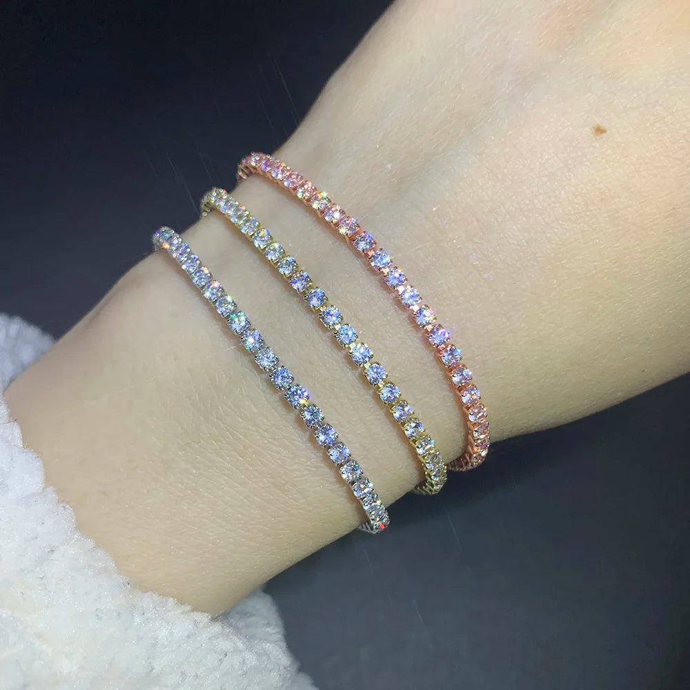 Zircon tennis bracelet