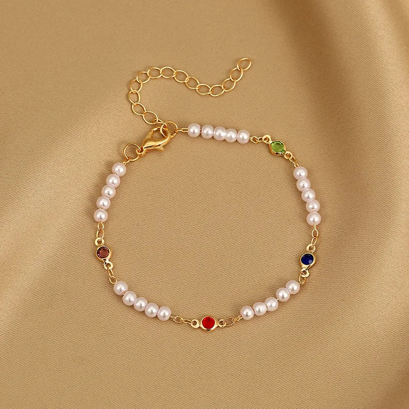 Colorful Heart Charm Bracelet - Oria Jewel