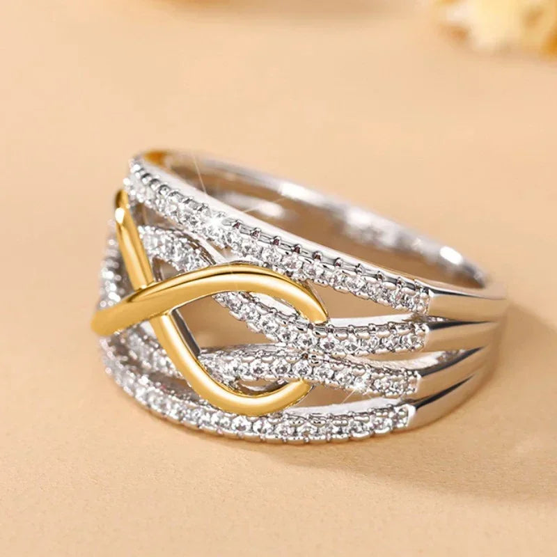 Infinite Love Zircon Ring – Trendy Luxury Wedding Jewelry - Oria Jewel