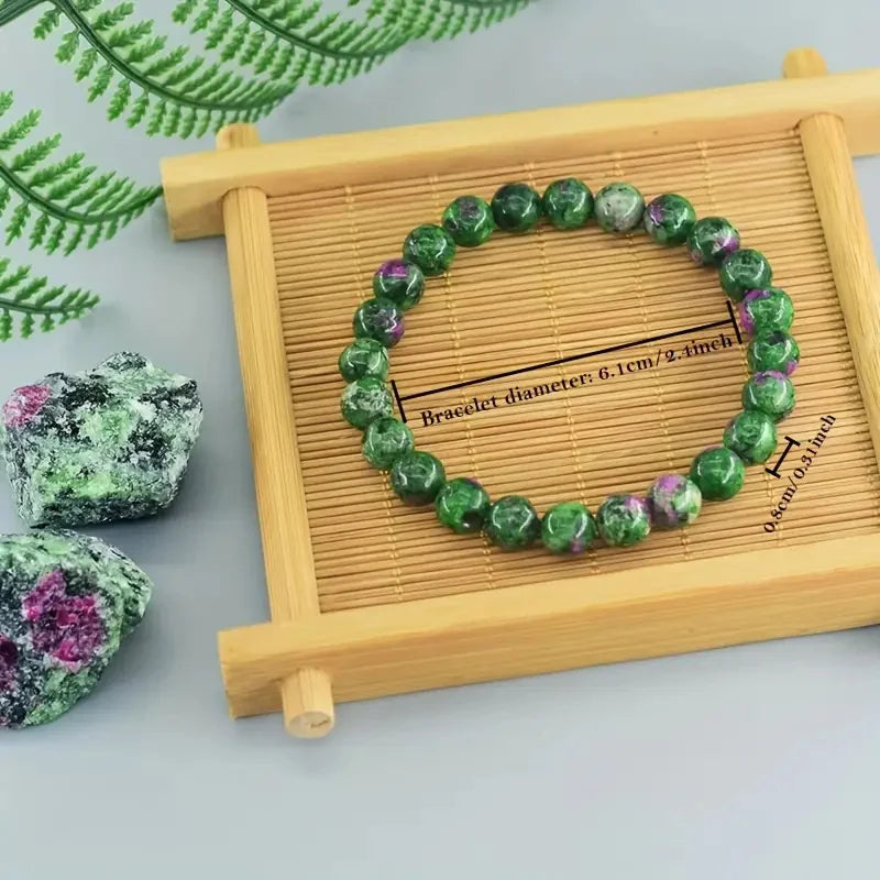 Natural Epidote Stone Bracelet - Oria Jewel