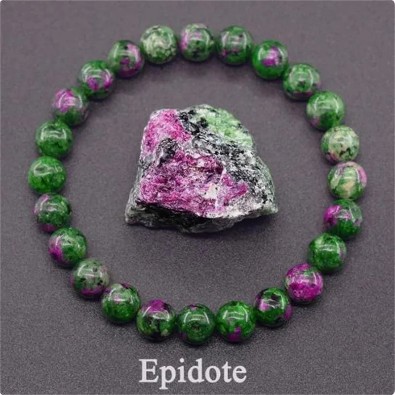 Natural Epidote Stone Bracelet - Oria Jewel