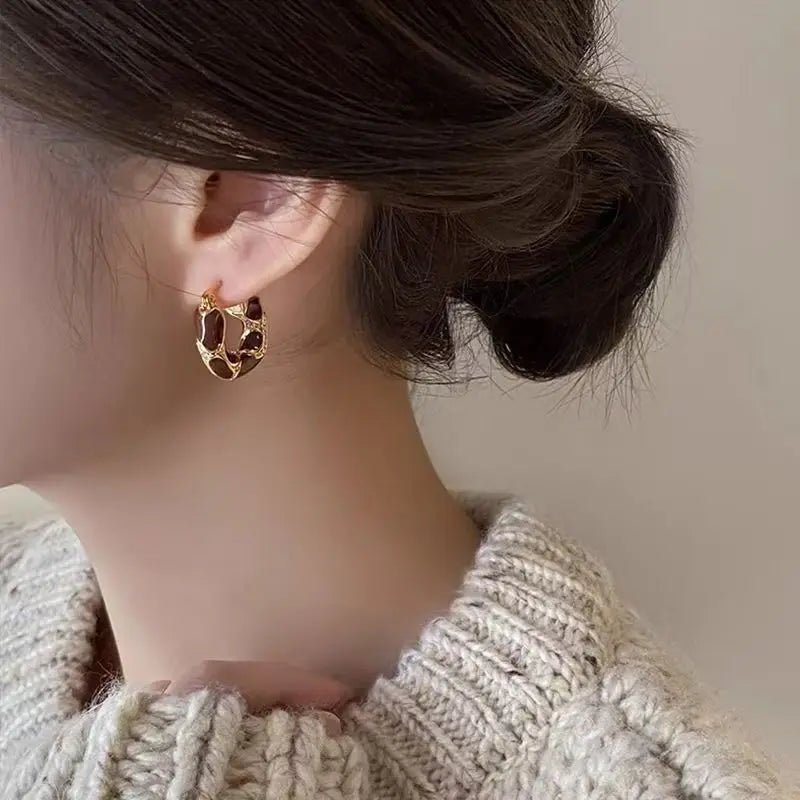 Leopard Enamel Retro Earrings - Oria Jewel