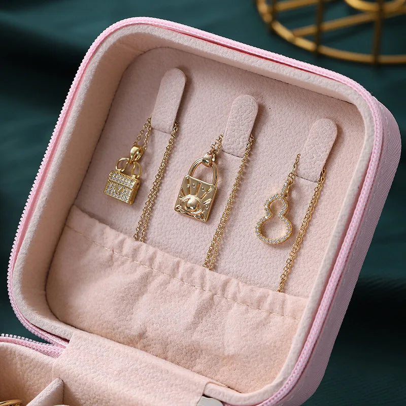 Simple Jewelry Box Wholesale Travel Portable Ring Necklace Earrings Studs Earrings Storage Box Jewelry Organizer - Oria Jewel