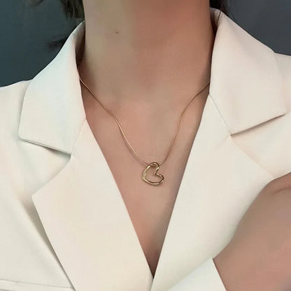 Trendy Heart Pendant Necklace - Oria Jewel