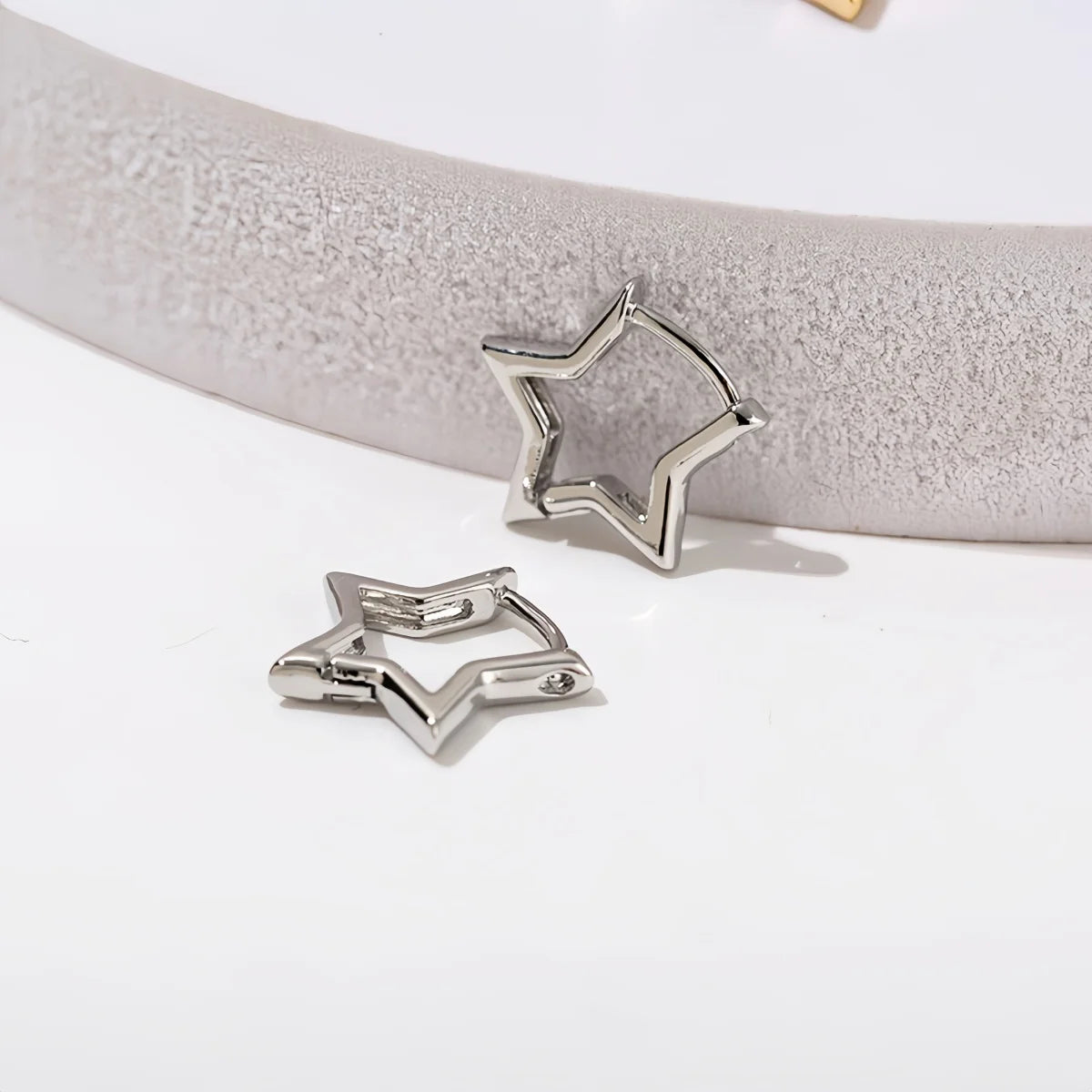 Star Hoop Earrings - Oria Jewel