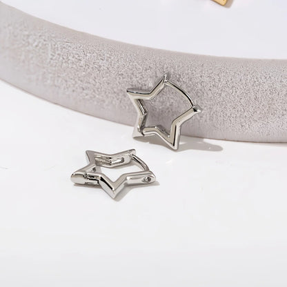 Star Hoop Earrings - Oria Jewel
