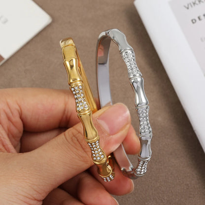 Bamboo Style Couple Bracelet - Oria Jewel